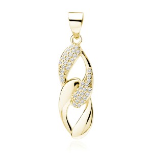 Pandantiv argint placat cu aur galben cu pietre DiAmanti Z2065CG_W-DIA (Argint 925‰ 1,7 g.)